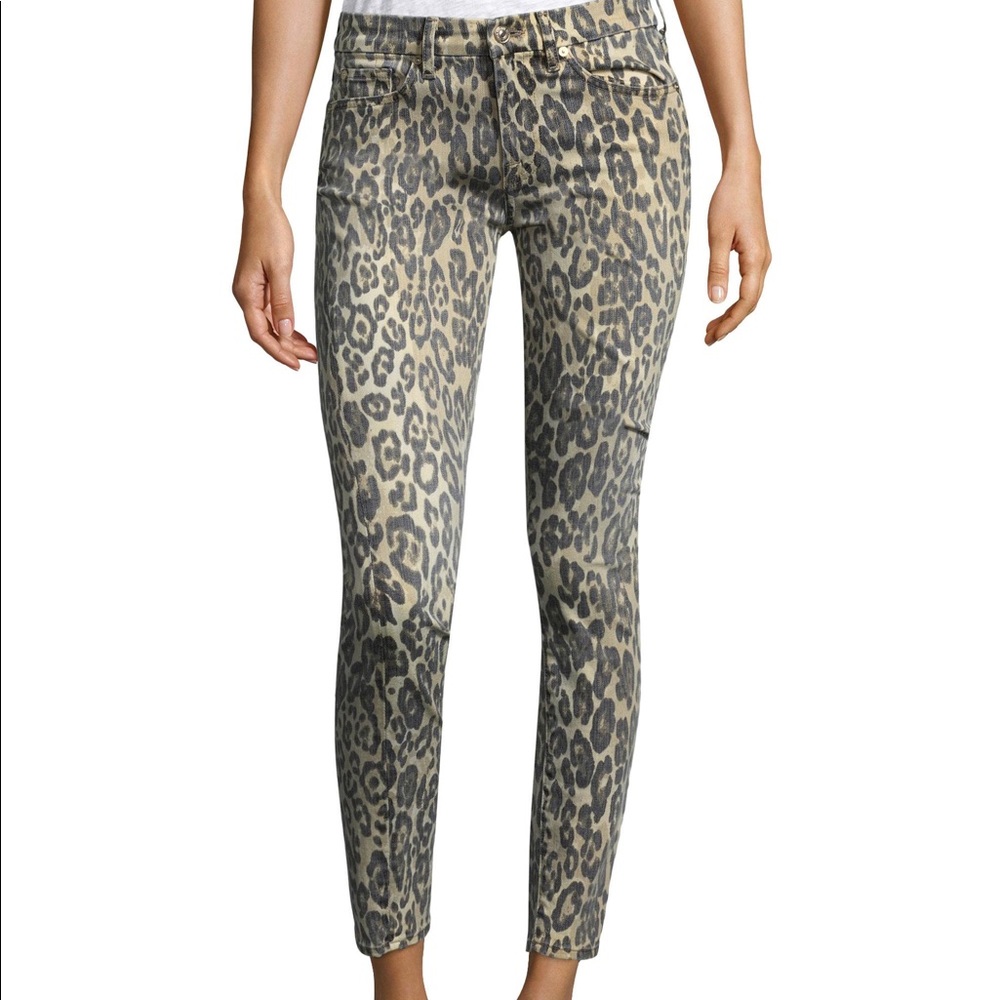 7 for all mankind cheetah print jeans